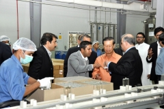 H.E. Somsavat LENGSAVAD, Deputy Prime Minister, Lao PDR and Standing Member Of Government with Mr. Sadik Mohammad Chowdhury, MD. L.A.I.D., HSMM Group visiting perfume factory In Dubai, 2012.