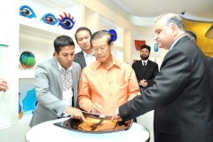 H.E. Somsavat LENGSAVAD, Deputy Prime Minister, Lao PDR and Standing Member Of Government with Mr. Sadik Mohammad Chowdhury, MD. L.A.I.D., HSMM Group visiting perfume factory In Dubai, 2012