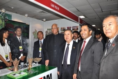 H.E. Sharad Pawar Minister of Agriculture of India, H.E. Vilayvanh PHOMKHE Minister of Agriculture and Forestry of the Lao PDR, Mr. Xaypladeth CHOULAMANY Director General, Department of Planning And Cooperation, MAF With Mr. Sadik Mohammad Chowdhury, MD L.A.I.D., HSMM Group at Lao PDR stall during 2nd ASEAN-India Ministerial Meeting on Agriculture and Forestry and ASEAN India Agri-Expo, New Delhi, India 18 Oct 2012