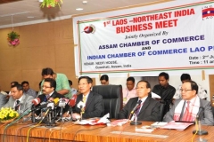 H.E. Dr. Nam VIYAKETH at press conference, Guwahati, Assam, India