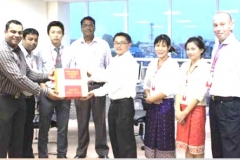 Donated noodles to Vientiane Times Newspaper for school children in Champasak Province, Lao PDR 2011