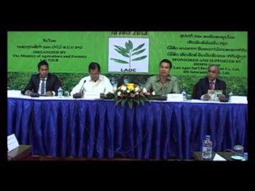 H.E. Dr. Phet Phomphiphak at First Lao Agar Development Conference